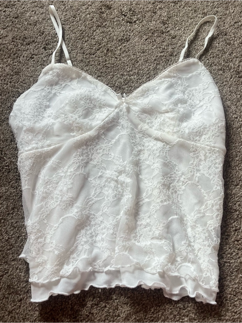Abercrombie & Fitch White Lace Camisole Top